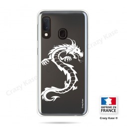 Coque compatible Galaxy A20e souple Dragon Blanc - Crazy Kase