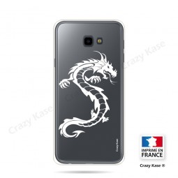 Coque compatible Galaxy J4 Plus souple Dragon Blanc - Crazy Kase