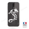 Coque compatible Nokia 4.2 souple Dragon Blanc - Crazy Kase