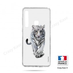 Coque compatible Galaxy A9 (2018) souple Tigre blanc - Crazy Kase