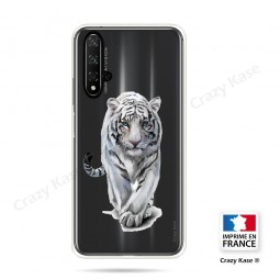 Coque compatible Honor 20 souple Tigre blanc - Crazy Kase